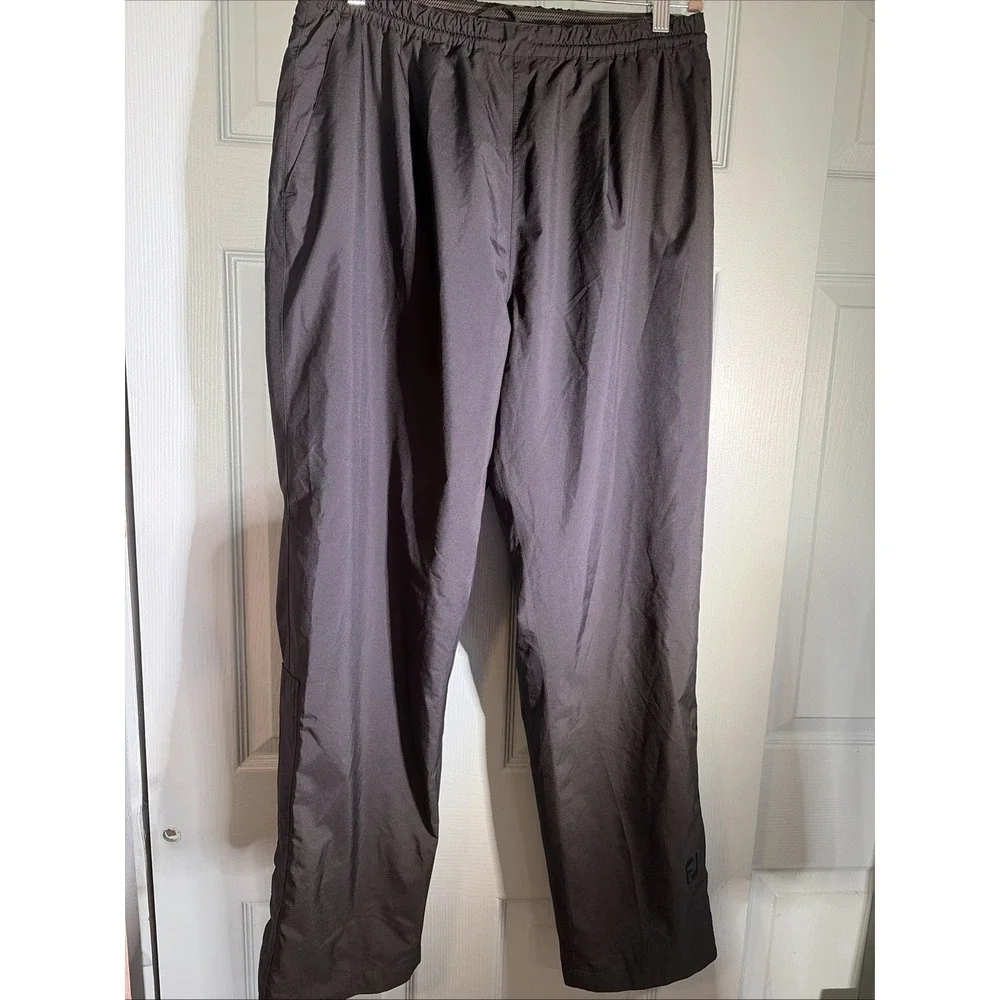 FootJoy DryJoys Golf Rain Pants Men Medium Black Waterproof Windbreaker Trousers